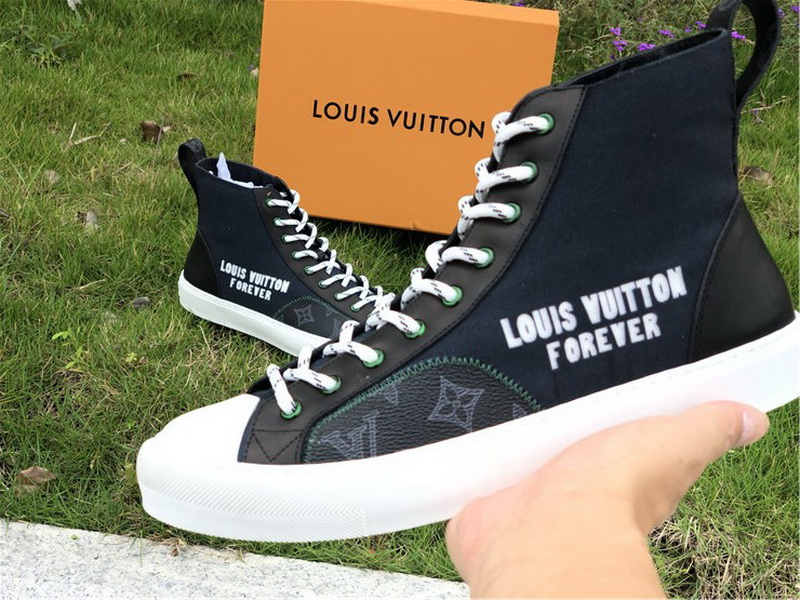 Louis vuitton tattoo sneaker boot High Black(98% Authentic quality)